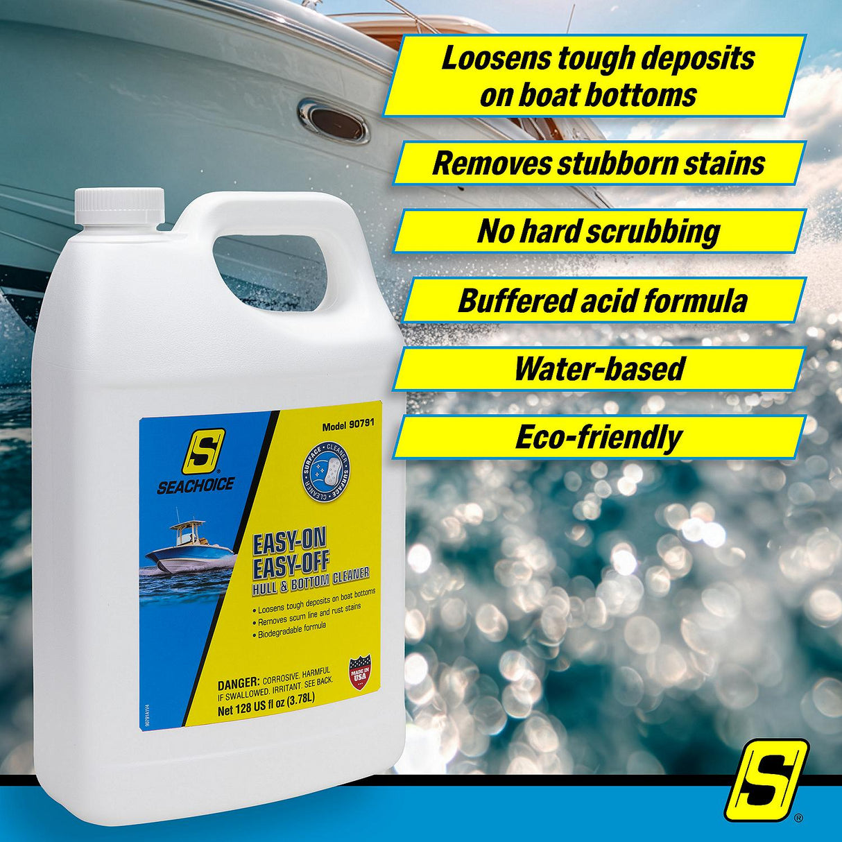 Seachoice 90791 Easy-On Easy-Off Hull And Bottom Cleaner, 128 Ounce - 90791 - official Seachoice product image 9