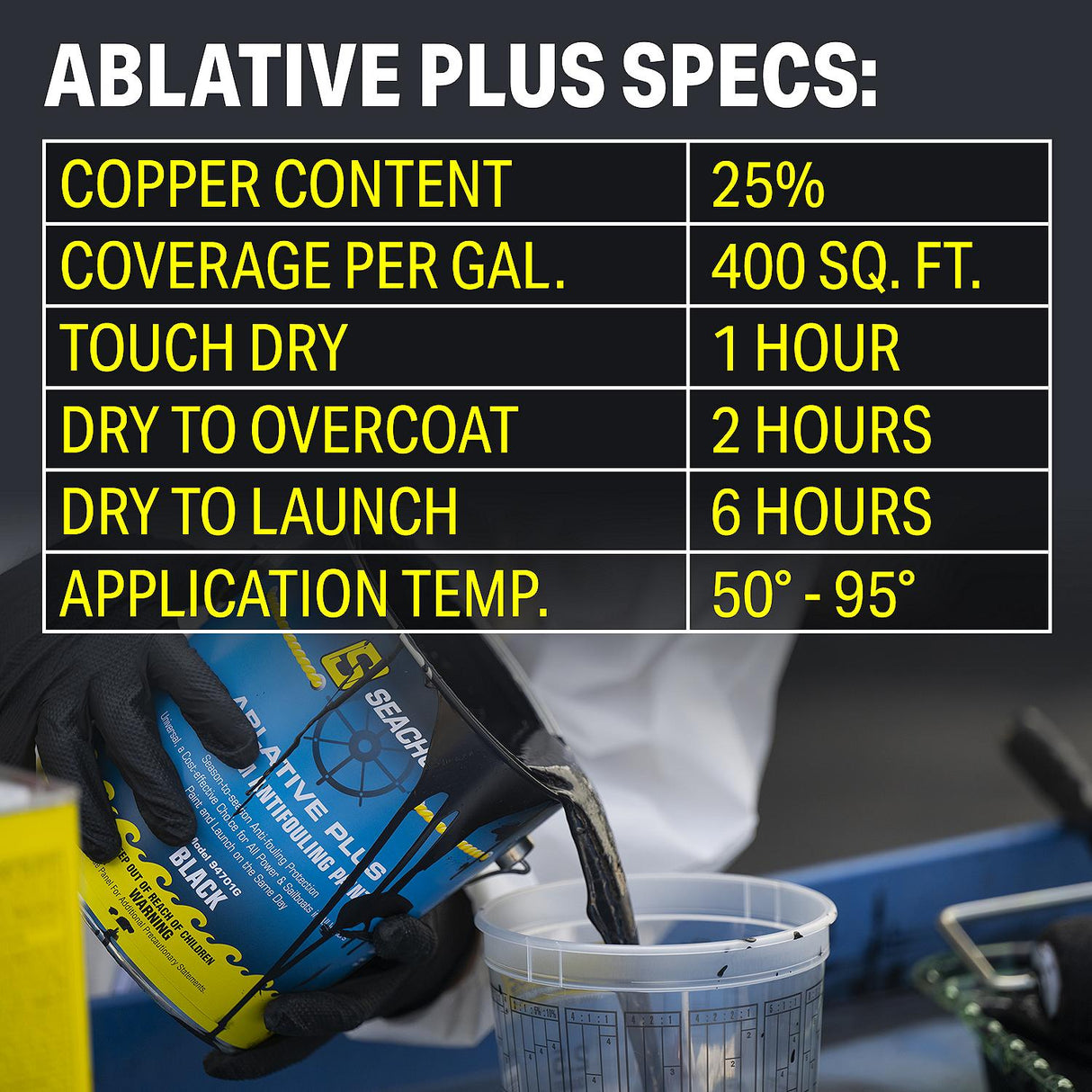 Seachoice 94701G Ablative Plus Premium Antifouling Paint, Black, 1 Gallon - YPM279/1 - official Seachoice product image 8