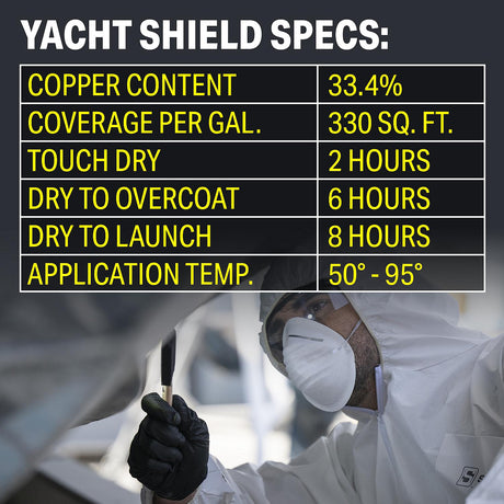Seachoice 94721G Yacht Shield Multi-Season Antifouling Paint, Black, 1 Gallon - YPM179/1 - official Seachoice product image 7