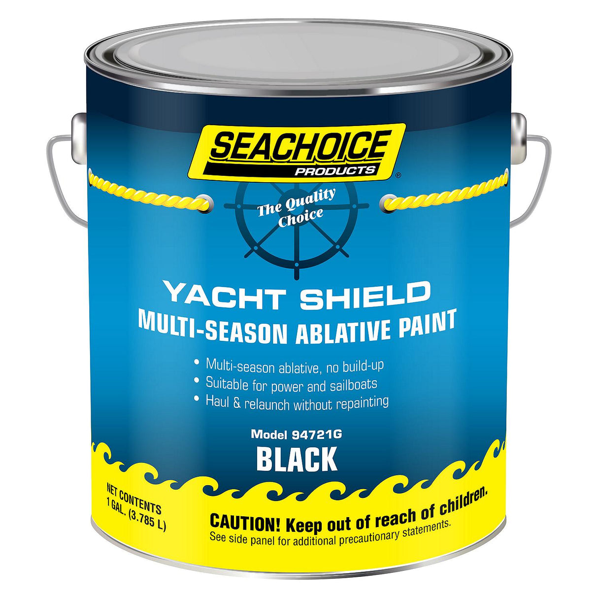 Seachoice 94721G Yacht Shield Multi-Season Antifouling Paint, Black, 1 Gallon - YPM179/1 - official Seachoice product image 4