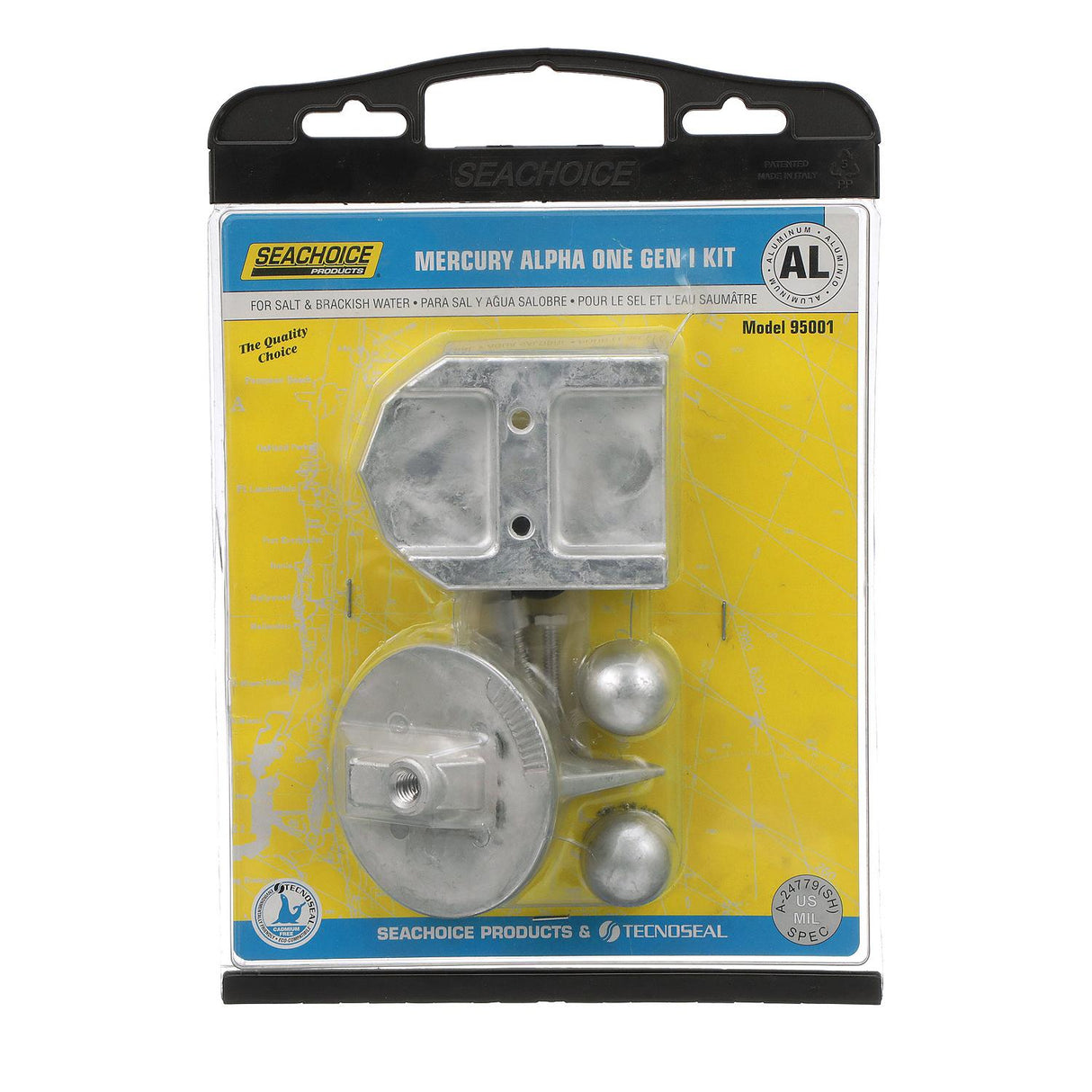 Seachoice 95001 Anode Kit, Mercruiser Alpha One (1984-1990), Aluminum, Cadmium-Free, Environmentally Friendly - 50-95001 - official Seachoice product image 3