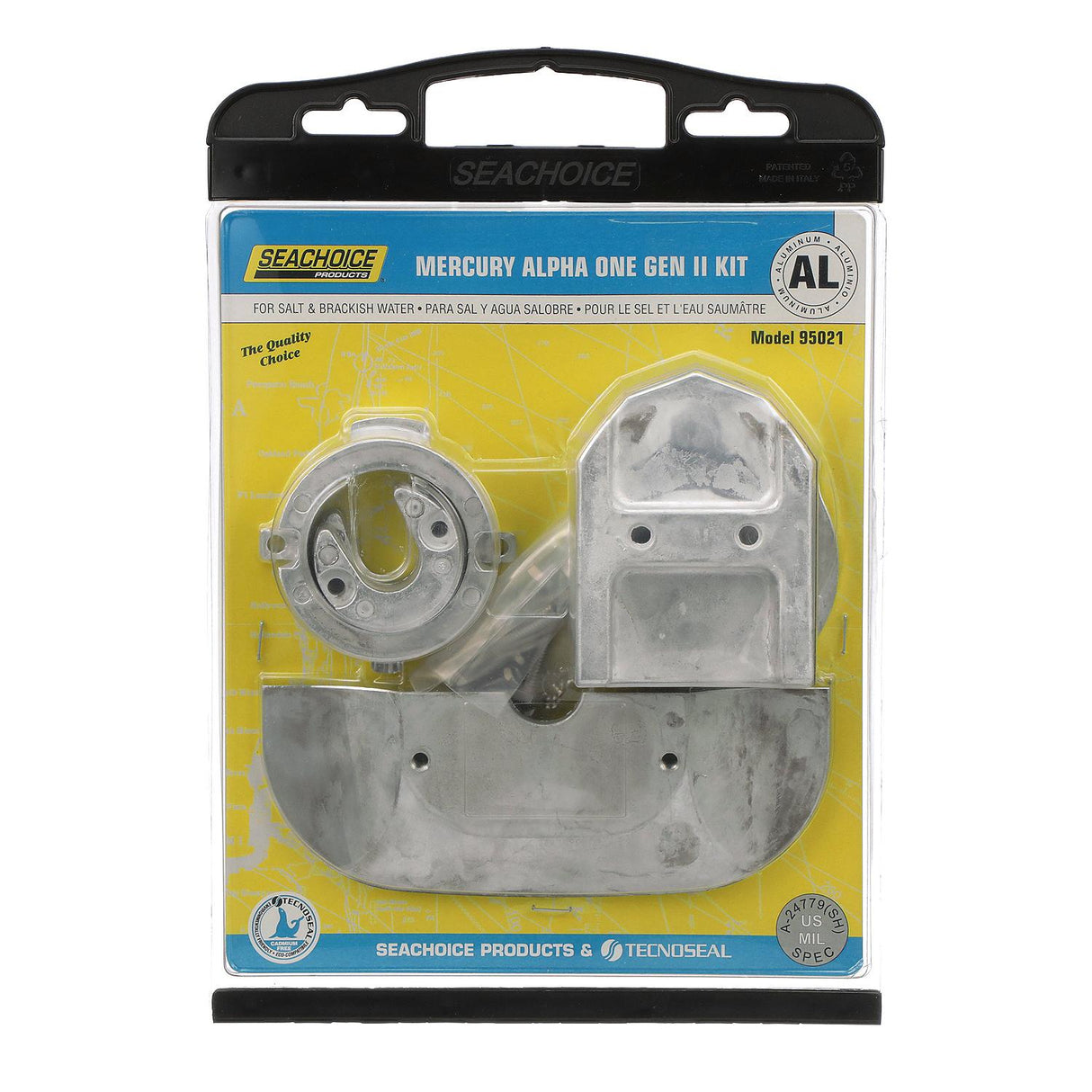 Seachoice 95021 Anode Kit, Mercruiser Alpha One Gen II (1991 & Newer), Aluminum, Cadmium-Free, Environmentally Friendly - 50-95021