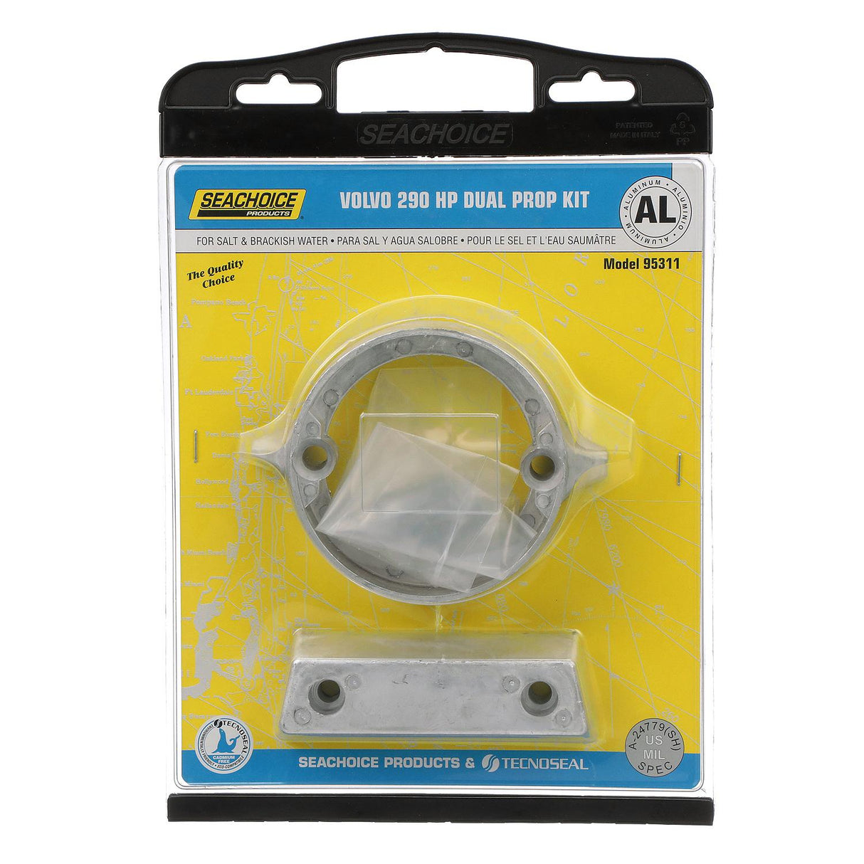 Seachoice Anode Kit, Volvo 290hp Dual Prop, Aluminum, Cadmium-Free, Environmentally Friendly - 50-95311 - official Seachoice product image 3