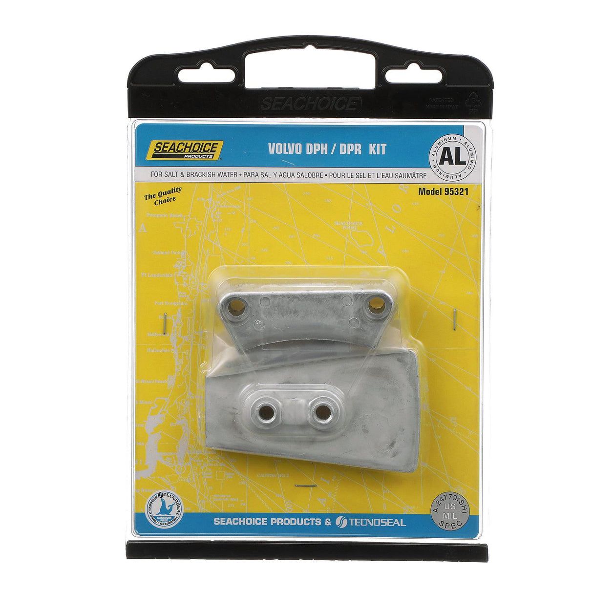 Seachoice Anode Kit, Volvo DPH/DPR Engines, Aluminum, Cadmium-Free, Environmentally Friendly - 50-95321 - official Seachoice product image 3