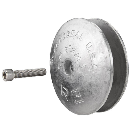 Seachoice 95607 Rudder & Trim Tab Anode w/Allen Screw, Aluminum, Model R3, Size 3-3/4" dia. x 1/2" - 95607 - official Seachoice product image 4