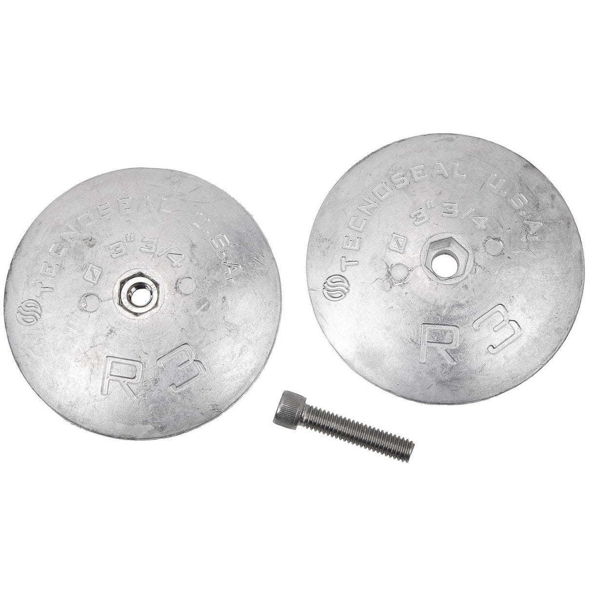 Seachoice 95607 Rudder & Trim Tab Anode w/Allen Screw, Aluminum, Model R3, Size 3-3/4" dia. x 1/2" - 95607 - official Seachoice product image 3