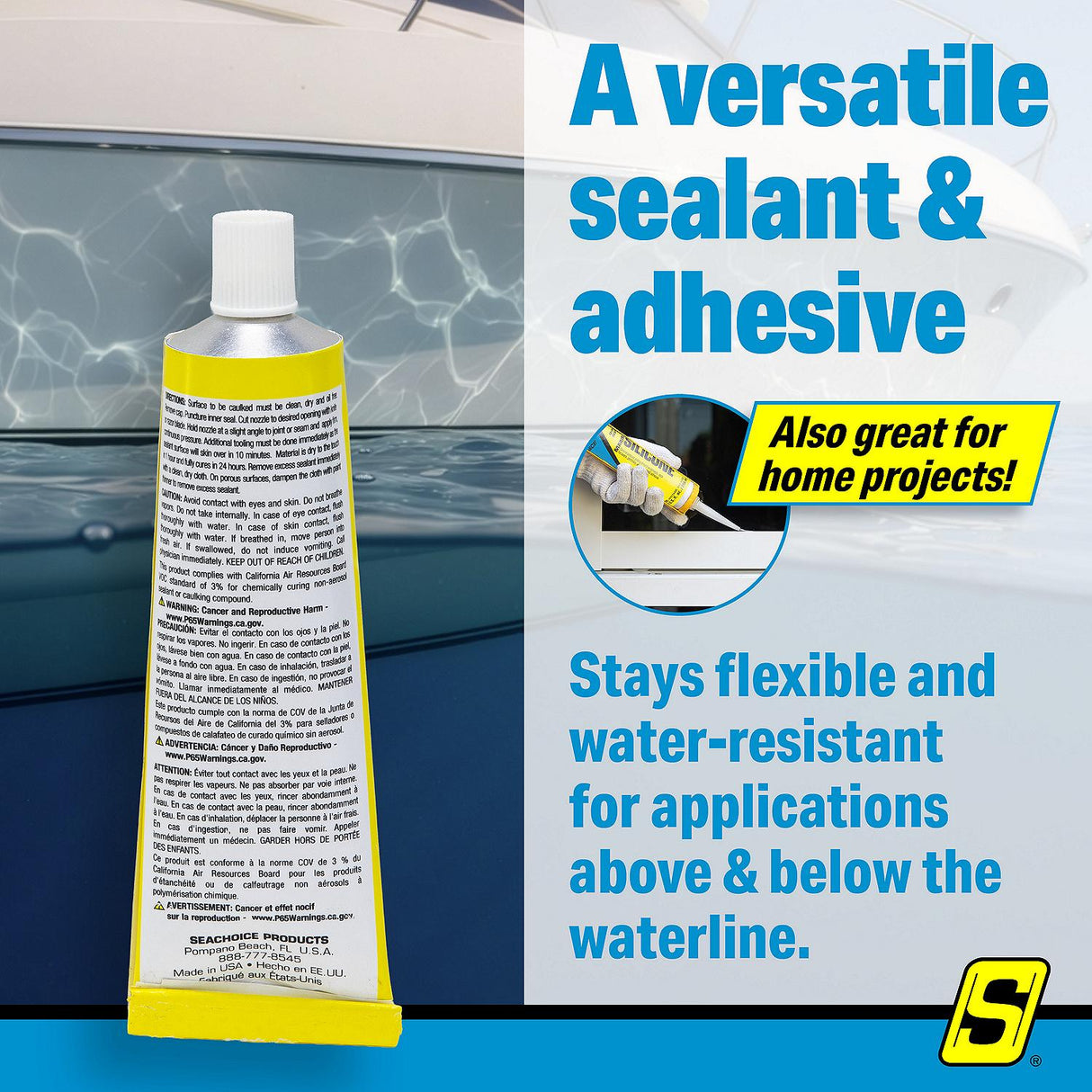 Seachoice 96931 Silicone Sealant Clear 2.8oz. - 96931 - official Seachoice product image 9