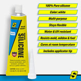 Seachoice 96961 Silicone High Performance White 2.8oz. - 96961 - official Seachoice product image 9