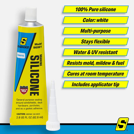 Seachoice 96961 Silicone High Performance White 2.8oz. - 96961 - official Seachoice product image 9