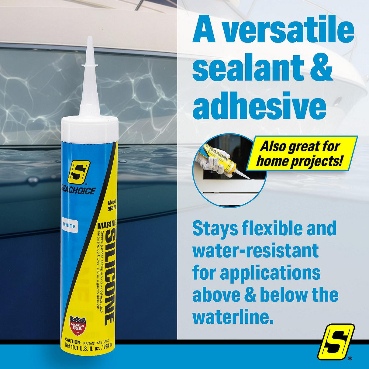 Seachoice 96971 Silicone High Performance White 10.1oz. - 96971 - official Seachoice product image 5