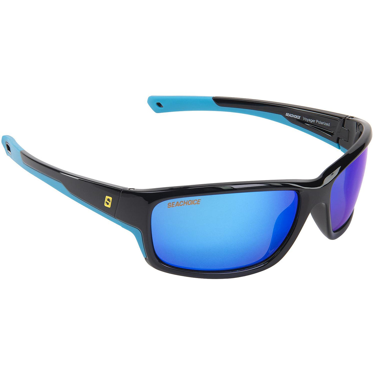 Seachoice 98803 "Voyager" Polarized Sunglasses, Frame: Shiny Black, Lens: Blue Mirror - YP120683000000 - image 2