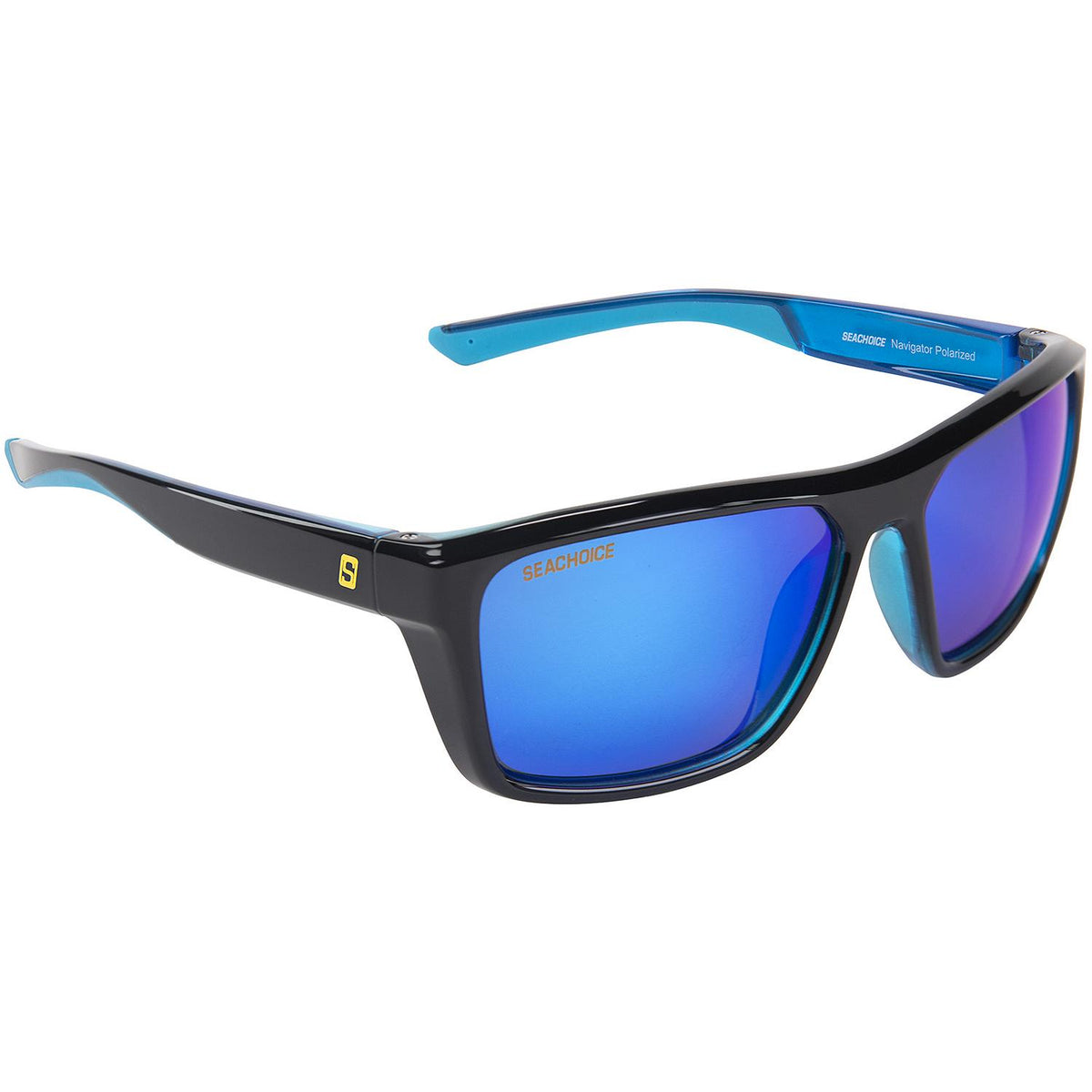 Seachoice 98813 "Navigator" Polarized Sunglasses, Frame: Shiny Black/Black Backspray, Lens: Blue Mirror - YP120212000000 - image 3