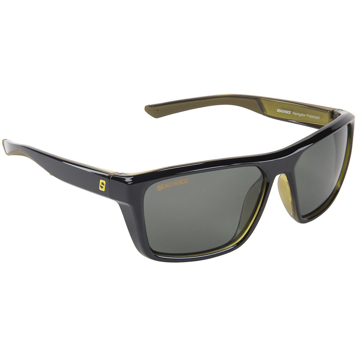 Seachoice 98814 "Navigator" Polarized Sunglasses, Frame: Shiny Black/Green Backspray, Lens: Grey - YP120212000000 - image 3