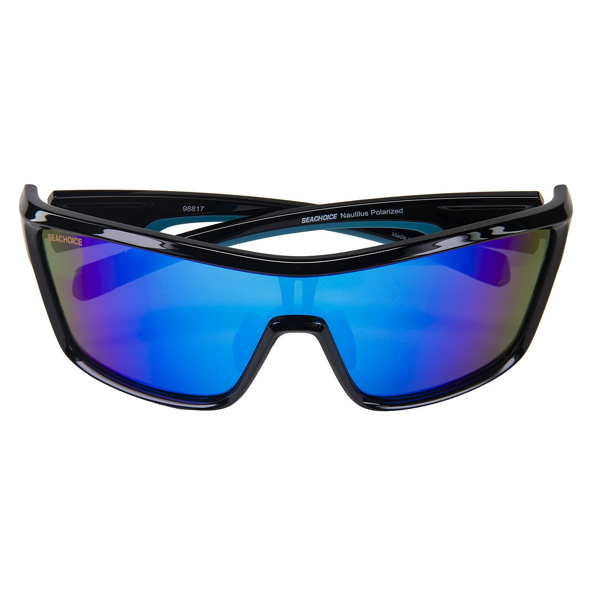 Seachoice 98817 "Nautilus" Polarized Sunglasses, Frame: Shiny Black, Lens: Blue Mirror - YP120732000000 - image 3