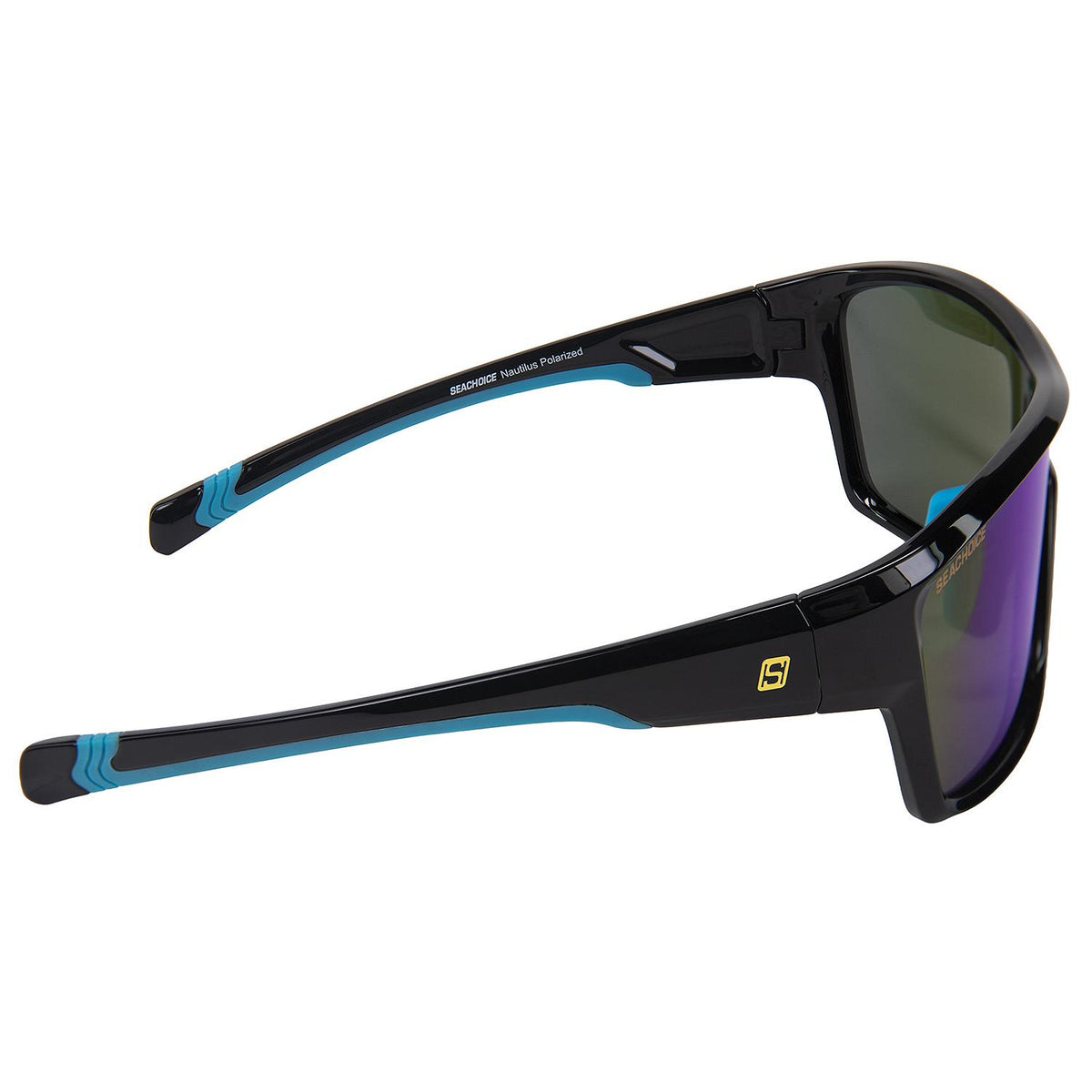 Seachoice 98817 "Nautilus" Polarized Sunglasses, Frame: Shiny Black, Lens: Blue Mirror - YP120732000000 - image 6