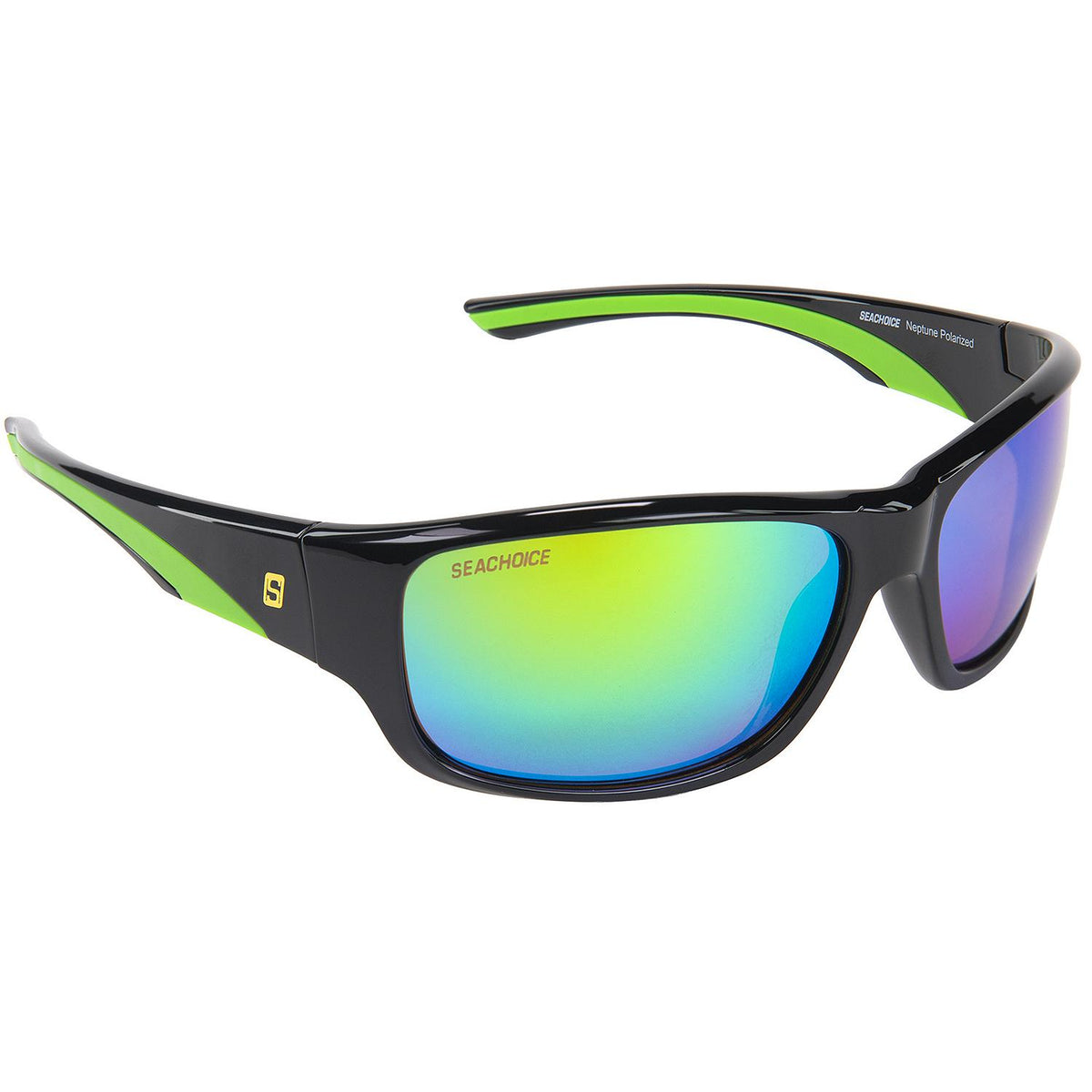 Seachoice 98823 "Neptune" Polarized Sunglasses, Frame: Shiny Black, Lens: Green Mirror - A181133000000 - image 2