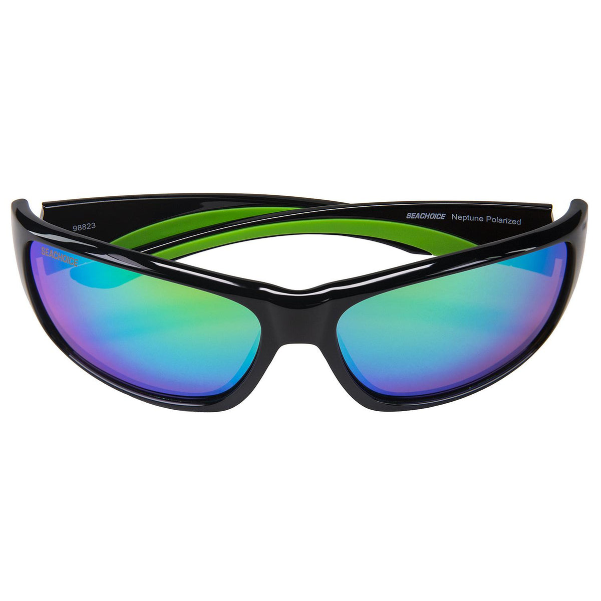 Seachoice 98823 "Neptune" Polarized Sunglasses, Frame: Shiny Black, Lens: Green Mirror - A181133000000 - image 5