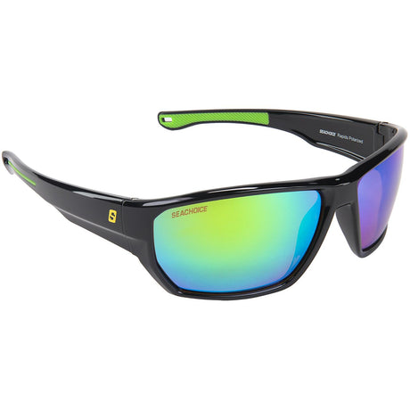 Seachoice 98827 "Rapids" Polarized Sunglasses, Frame: Shiny Black, Lens: Green Mirror - YP120481000000 - image 3