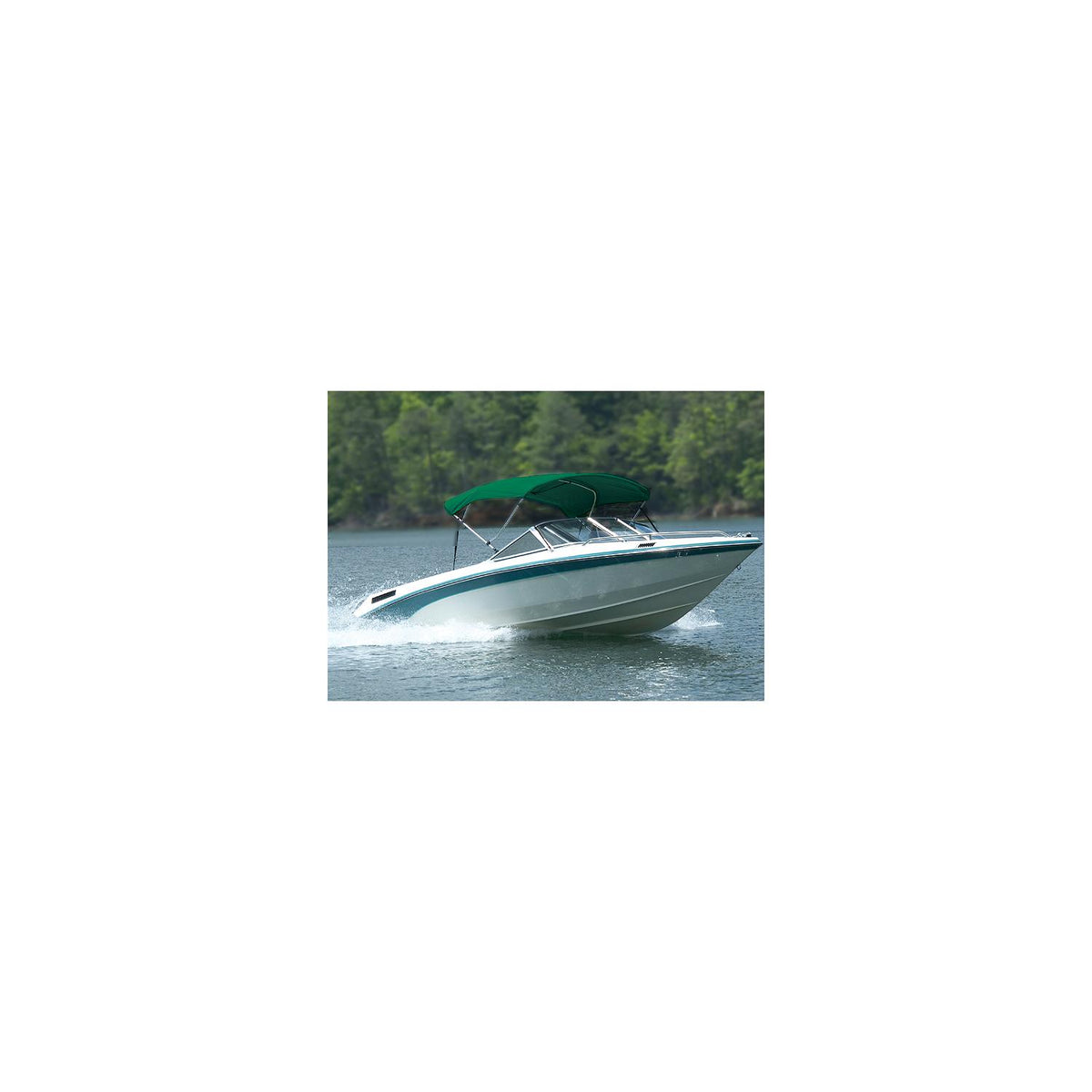 Carver Covers Carver V5469TB3 Fully Assembled, Complete Bimini Tops w/Boot, 54 H x 6' L, 67"-72" Wide, Persian Green - A5469TB-3 - official Carver by Covercraft product image 3