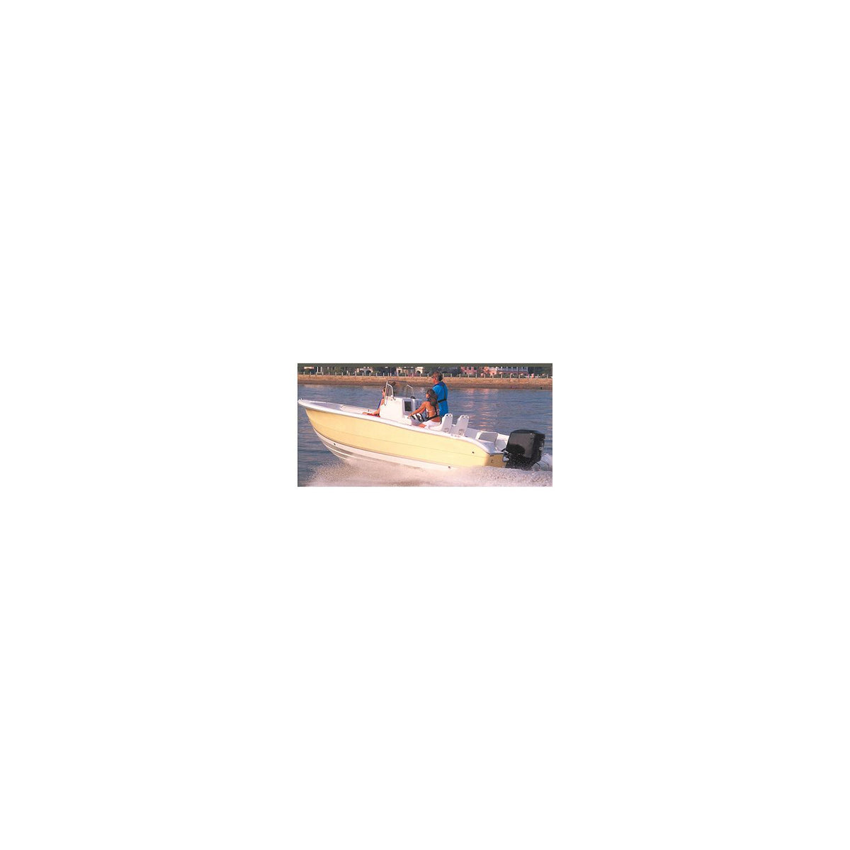 Carver Covers Carver 70021S11 V-Hull Center Console Fishing With High Bow Rails, 21'6, Sun-Dura® Mist Gray O/B w/Tie Down Kit - 70021S11 - official Carver by Covercraft product image 3