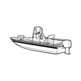 Carver Covers Carver 71220S11 V-Hull Center Console Shallow Draft Fishing, 20'6, Sun-Dura® Mist Gray O/B w/Tie Down Kit - 71220S11 - official Carver by Covercraft product image 2