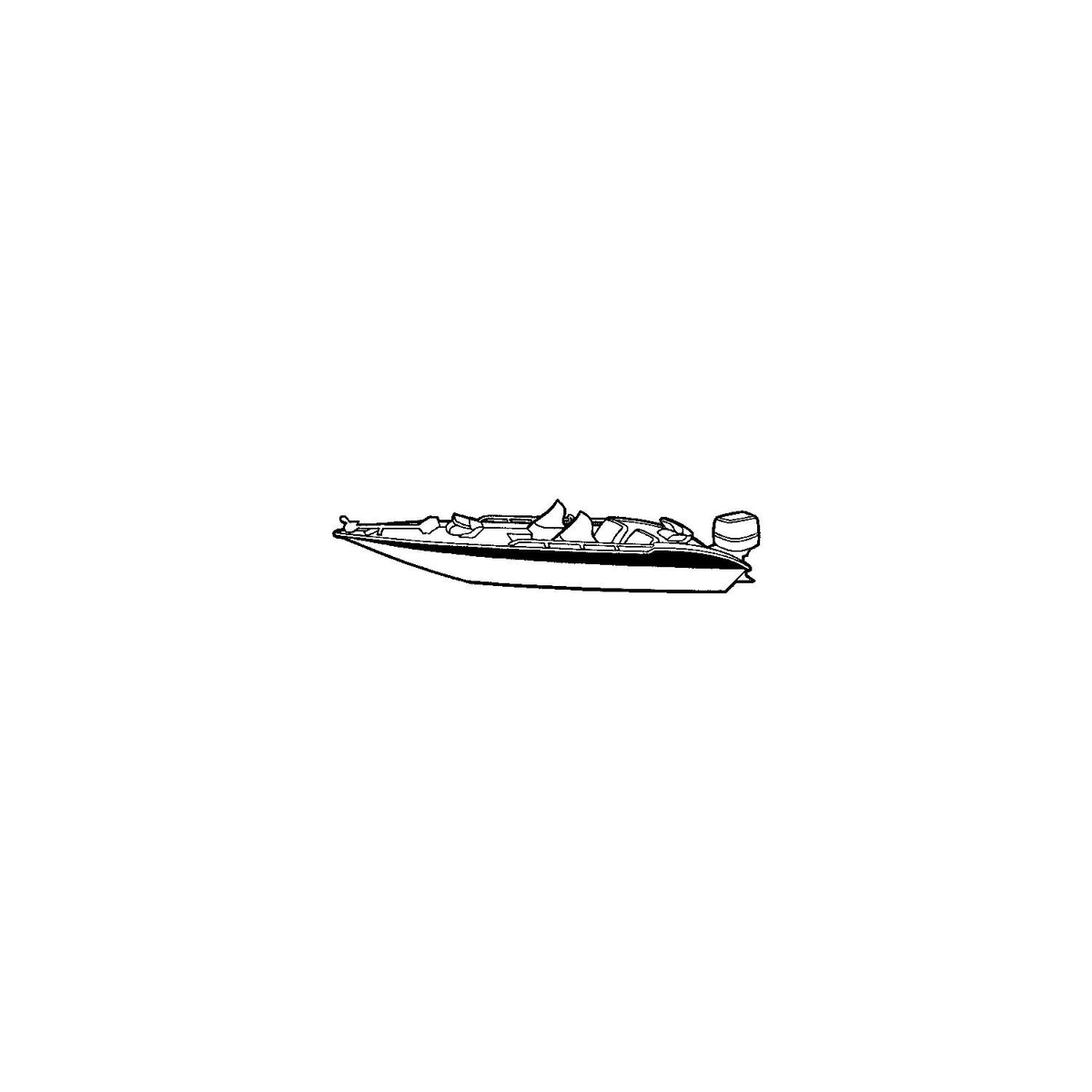 Carver Covers Carver 77221S11 Wide Bass Boats, 21'6, Sun-Dura® Mist Gray O/B w/Tie Down Kit - 77221S11 - official Carver by Covercraft product image 3