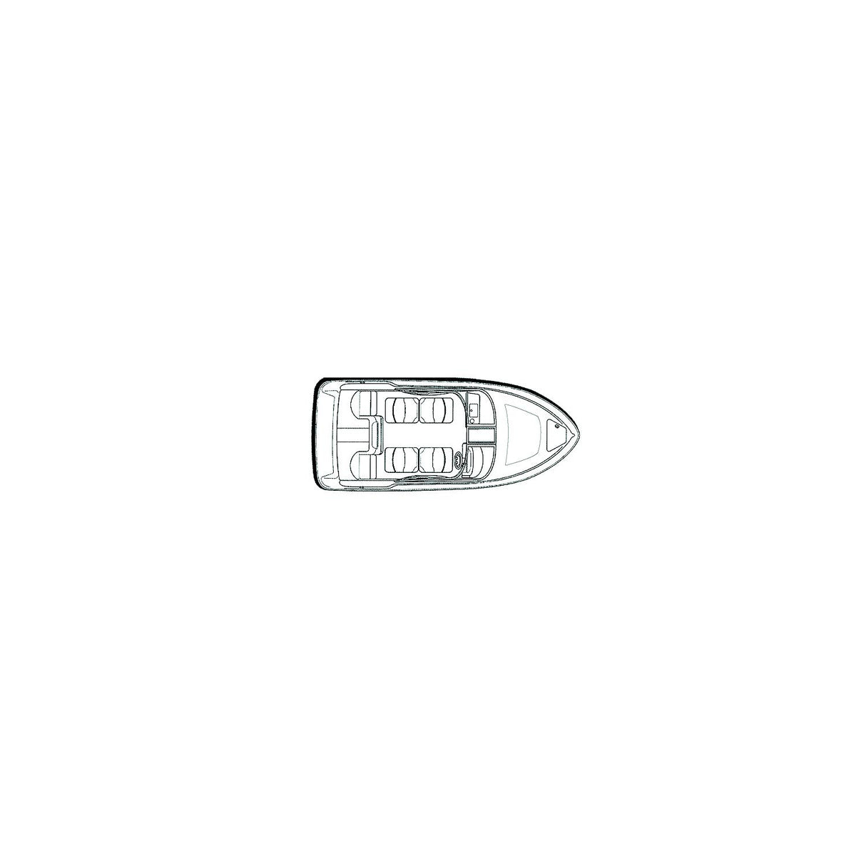 Carver Covers Carver 79004 Flex-Fit PROâ¢ Poly-Flex II Tri-Hull or V-Hull Boats I/O or O/B, Slate Gray - 79004