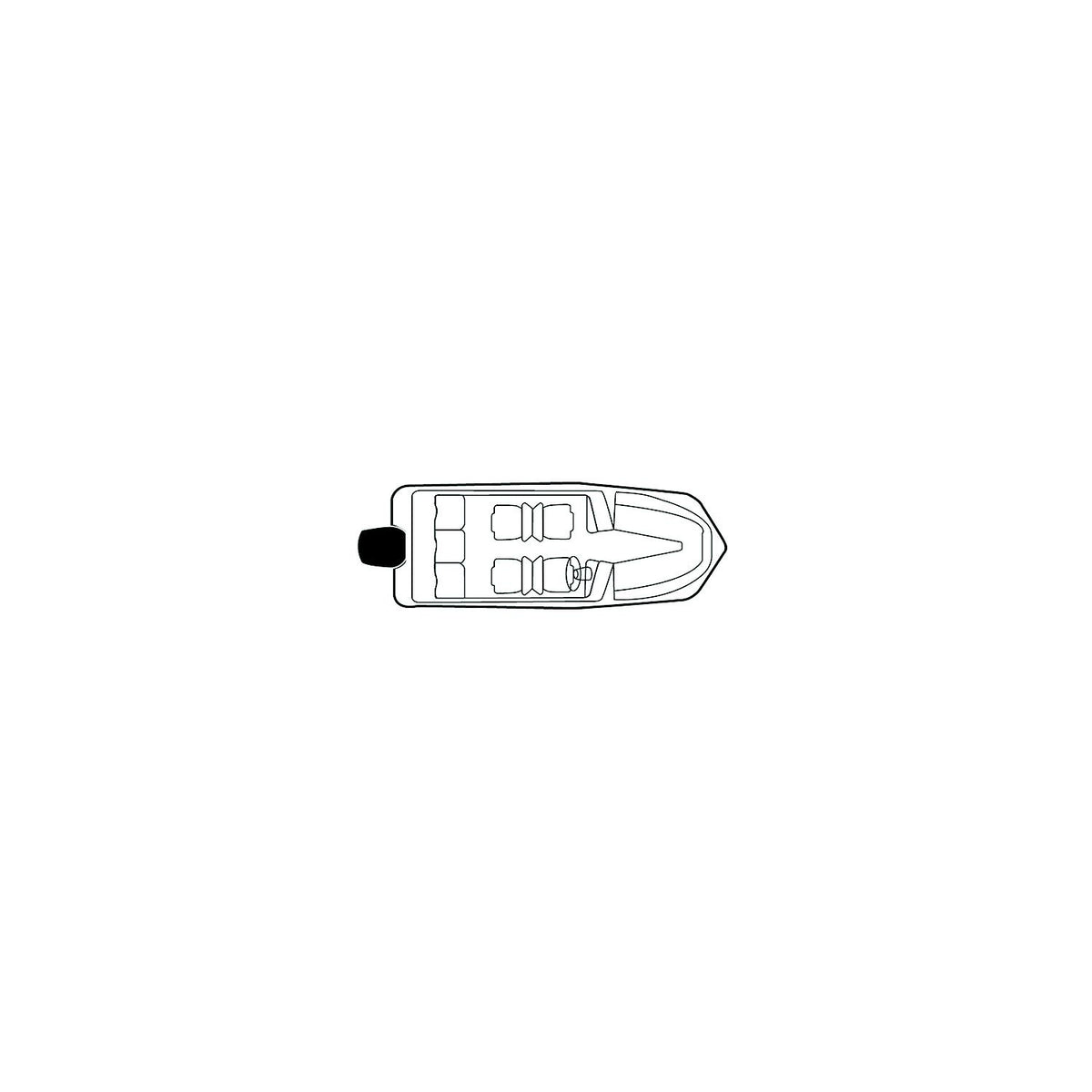 Carver Covers Carver 79004 Flex-Fit PROâ¢ Poly-Flex II Tri-Hull or V-Hull Boats I/O or O/B, Slate Gray - 79004 - official Carver by Covercraft product image 3