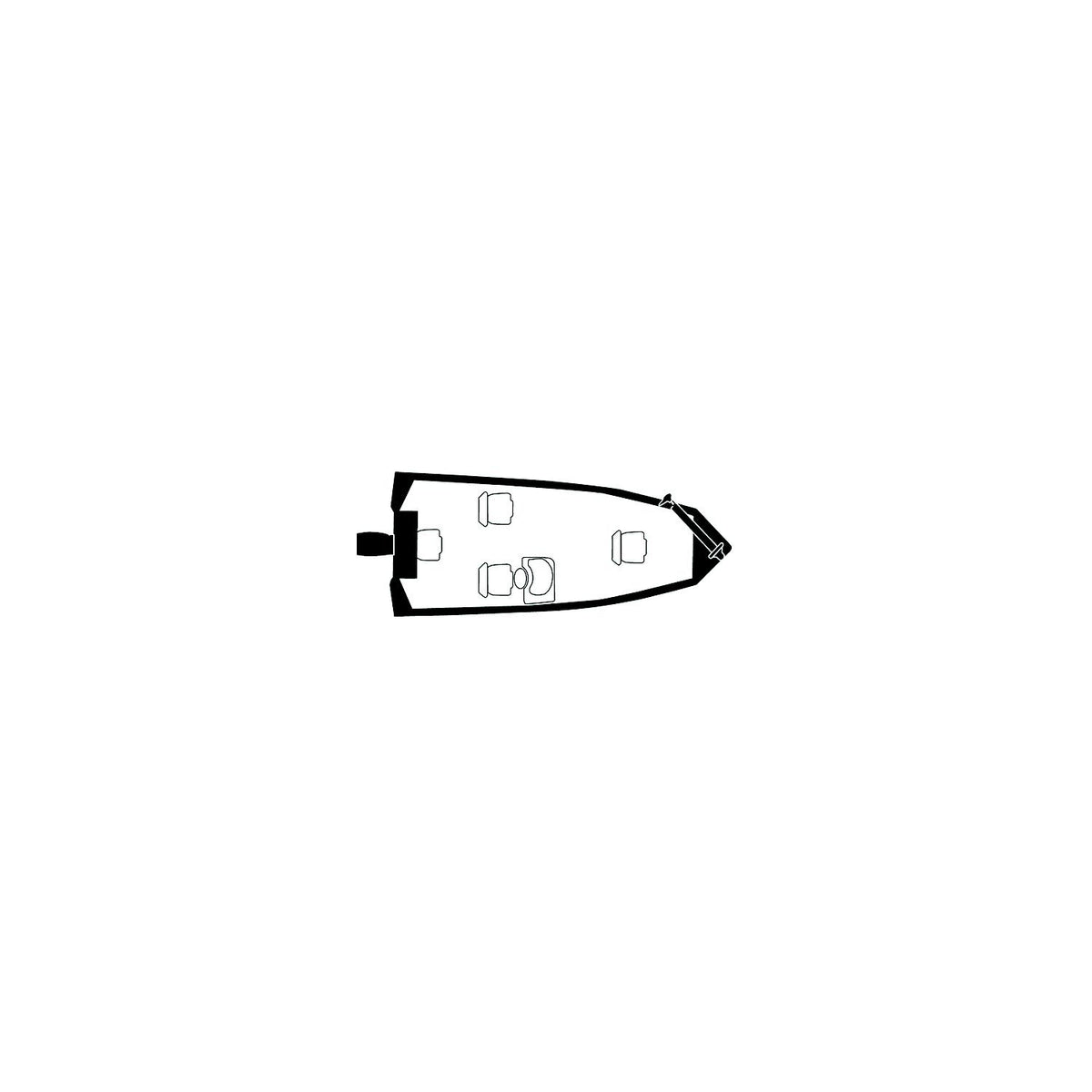 Carver Covers Carver 79002 Flex-Fit PROâ¢Poly-Flex II Fish & Ski Boats I/0 or O/B, Slate Gray - 79002 - official Carver by Covercraft product image 3