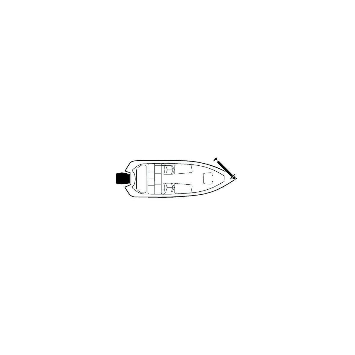 Carver Covers Carver 79003 Flex-Fit PROâ¢ Poly-Flex II Fish & Ski Boats I/0 or O/B, Slate Gray - 79003 - official Carver by Covercraft product image 3