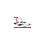 Carver Covers Carver 82122S11 Tournament Ski Boats w/Wide Or Pickle Fork Bow & Swim Platform - Over-The-Tower Cover, 22'6, Sun-Dura® Mist Gray - 82122S11 - official Carver by Covercraft product image 2