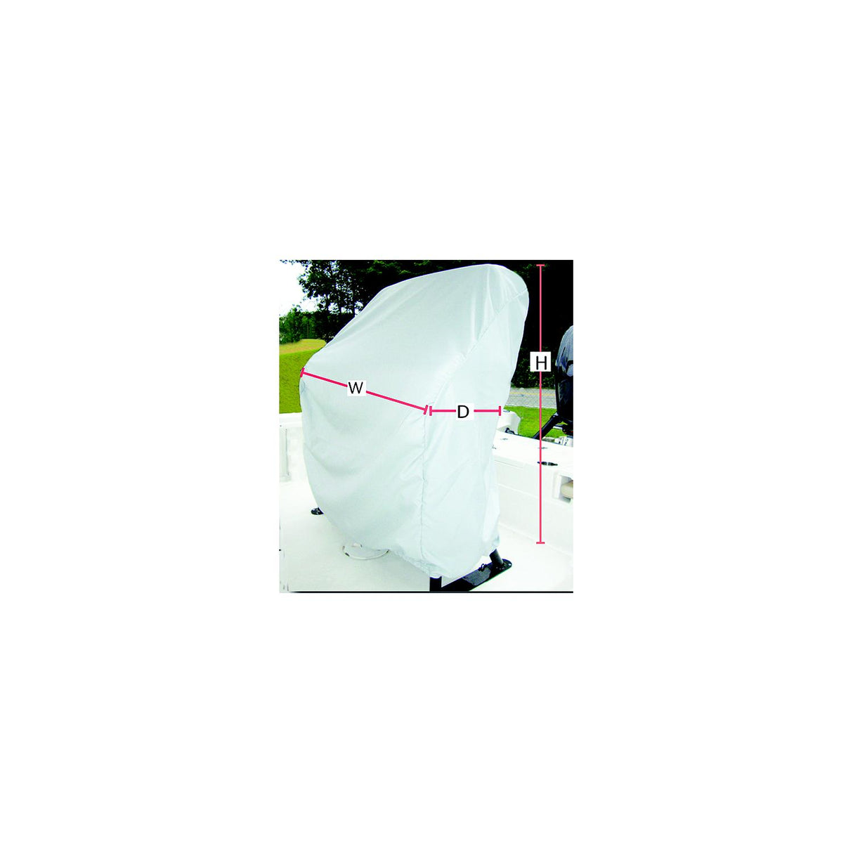 Carver Poly-Flex II Universal Leaning Post Cover - 47"H x 41"W x 24"D - Grey [84013F-10] - official Carver by Covercraft product image 2