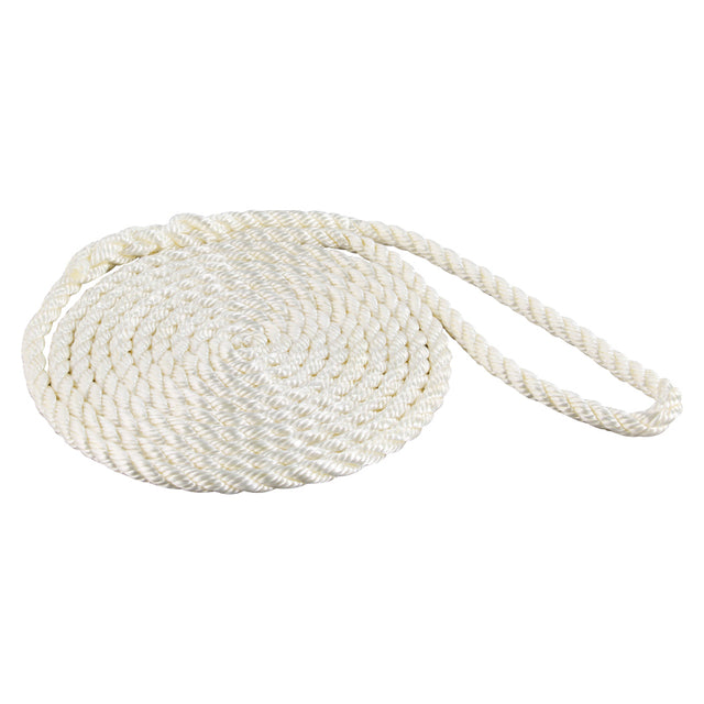 Seasense Three-Strand Twisted Nylon Dock Line (White, Diameter 3/8", Length 20') - 50012982 - image 1