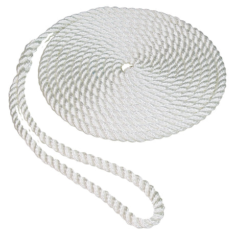 Seasense 100% Twisted Nylon Dock Line (White, Diameter 1/2", Length 20') - 50013010 - image 2