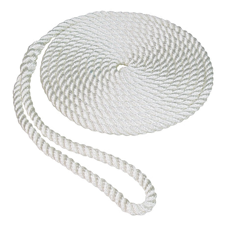 Seasense 100% Twisted Nylon Dock Line (White, Diameter 3/8", Length 10') - 50012998 - image 1
