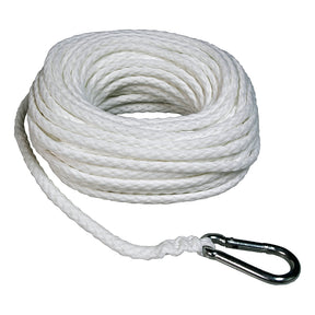 Seasense Hollow Braid Polypropylene Anchor Line (White, Diameter 1/4", Length 50') - 50013042 - image 1