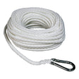 Seasense Hollow Braid Polypropylene Anchor Line (White, Diameter 3/8", Length 75') - 50013046 - image 1