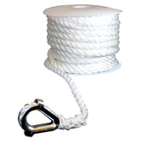 Seasense Three-Strand Twisted Nylon Anchor Line Spool (White, Diameter 1/2", Length 100') - 50013030 - image 2