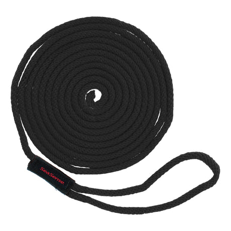Seasense Solid Braid Multi-Filament Polypropylene (MFP) Dock Line with Chafe Guard (Black, Diameter 1/2", Length 15') - 50013113 - image 2
