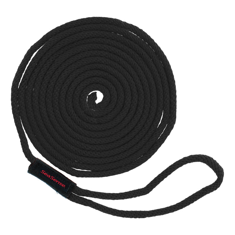 Seasense Solid Braid Multi-Filament Polypropylene (MFP) Dock Line with Chafe Guard (Black, Diameter 1/2", Length 25') - 50013116 - image 2