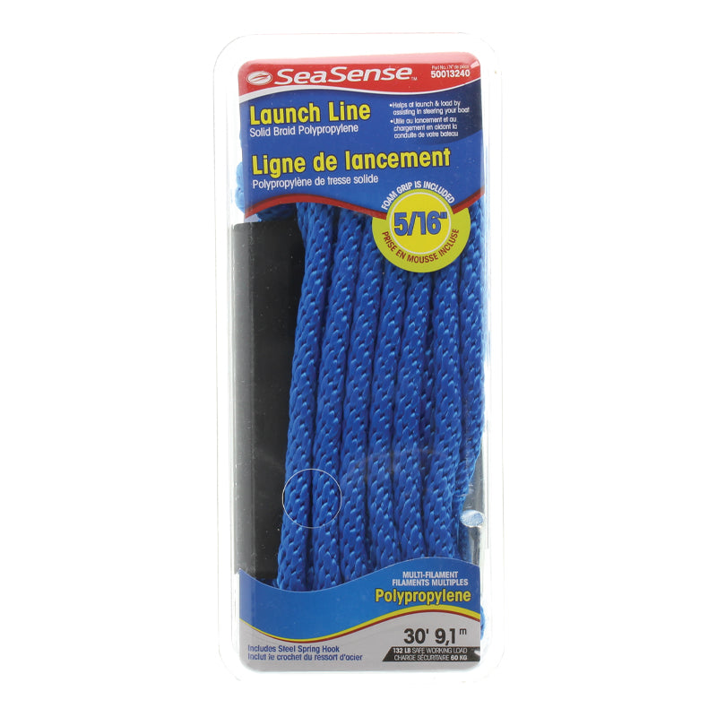 Seasense Solid Braid Multi-Filament Polypropylene (MFP) Launch Line with Foam Handle (Blue, Diameter 5/16", Length 30') - 50013240 - image 3