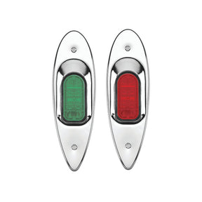 Seasense Stainless Steel L.E.D. Teardrop Side Lights (Pair - Red/Green) - 50023886 - image 1