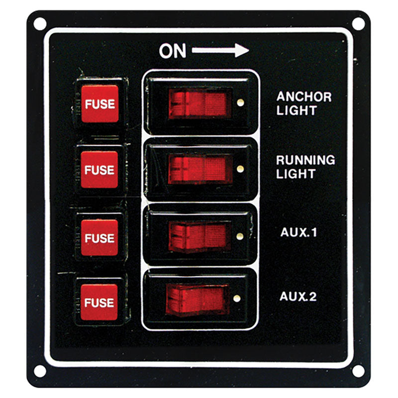Seasense Standard Rocker Switch Panel (4 Gang) - 50031273 - image 1
