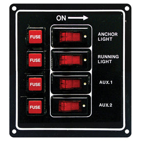 Seasense Standard Rocker Switch Panel (4 Gang) - 50031273 - image 1