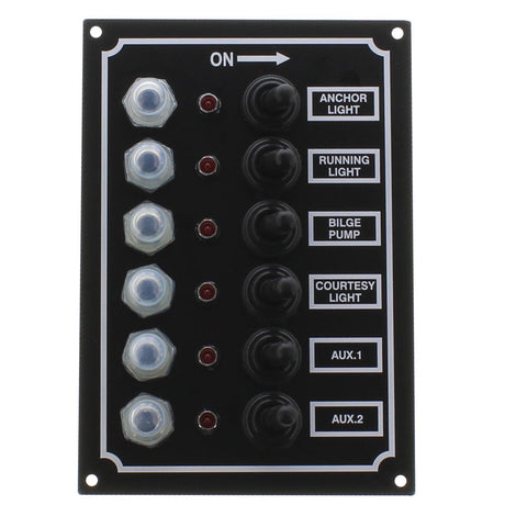 Seasense L.E.D. Switch Panel (6 Gang) - 50031286 - image 1