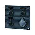 Seasense Wave Design Toggle Switch Panel with 12 volt Power Socket (3 Gang) - 50031290 - image 1