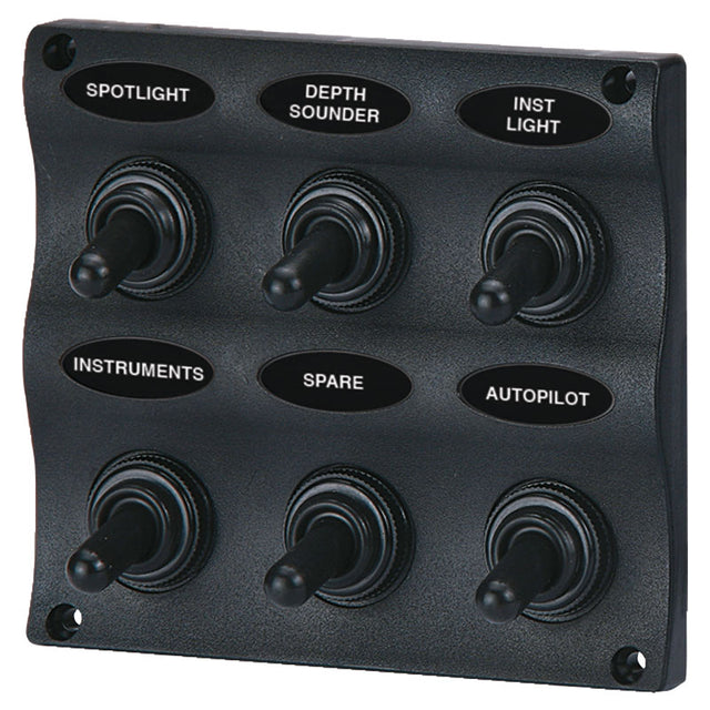 Seasense Wave Design Toggle Switch Panel (6 Gang) - 50031297 - image 1