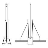 Seasense Galvanized Fluke Style Anchor (#13, Boat Size: 25' to 30') - 50073774 - image 2