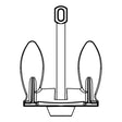 Seasense Black Vinyl Coated Navy Anchor (20 lb., Boat Size: 17' to 19') - 50074538 - image 1