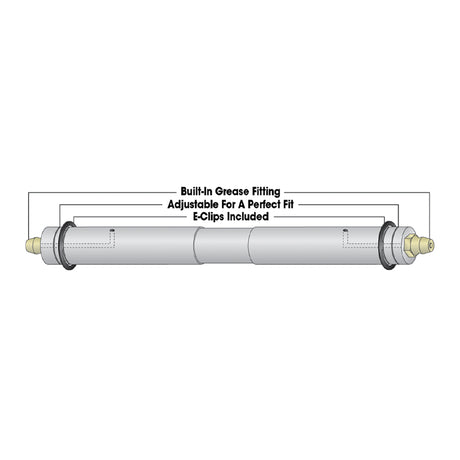 Seasense Stainless Steel Greaseable Roller Shaft with E-clips (5/8" x 5-1/4", Fits 4" Roller) - 50089788 - image 2
